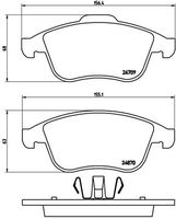 BREMBO P68045 - Juego de pastillas de freno - PRIME LINE