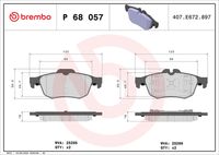 BREMBO P 68 057 - Juego de pastillas de freno