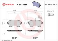 BREMBO P68058 - Juego de pastillas de freno - PRIME LINE