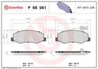 BREMBO P68061 - Juego de pastillas de freno - PRIME LINE