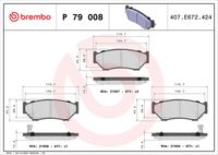 BREMBO P79008 - Lado de montaje: Eje delantero<br>Contacto avisador de desgaste: con avisador acústico de desgaste<br>Artículo complementario / información complementaria 2: Chapa antichirridos<br>Material: Low-Metallic<br>Homologación: ECE-R90<br>Número de WVA: 23314<br>Espesor [mm]: 15<br>Ancho [mm]: 110,4<br>Altura [mm]: 55<br>Restricción de fabricante: AKEBONO System<br>