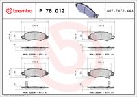 BREMBO P78012 - Juego de pastillas de freno - PRIME LINE