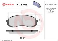 BREMBO P78015 - Juego de pastillas de freno - PRIME LINE