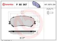 BREMBO P68067 - Juego de pastillas de freno - PRIME LINE