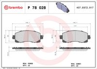 BREMBO P78028 - Lado de montaje: Eje trasero<br>Ancho [mm]: 123<br>Espesor [mm]: 15<br>Altura 1 [mm]: 48<br>Altura 2 [mm]: 52<br>Contacto avisador de desgaste: con avisador acústico de desgaste<br>Artículo complementario/Información complementaria: sin accesorios<br>Sistema de frenos: Akebono<br>Artículo complementario / información complementaria 2: Chapa antichirridos<br>Número de indicadores de desgaste [por eje]: 2<br>Número de WVA: 22159<br>Número de WVA: 22160<br>Número de WVA: 22158<br>