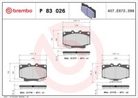 BREMBO P83026 - Juego de pastillas de freno - PRIME LINE