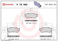 BREMBO P 79 005 - Juego de pastillas de freno