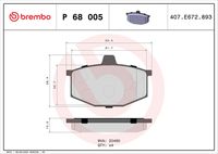 BREMBO P68005 - Juego de pastillas de freno - PRIME LINE