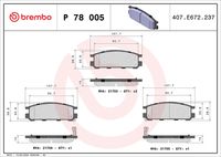 BREMBO P78005 - Juego de pastillas de freno - PRIME LINE