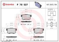 BREMBO P79027 - Juego de pastillas de freno - PRIME LINE