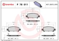 BREMBO P78011 - Juego de pastillas de freno - PRIME LINE