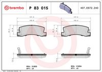 BREMBO P83015 - Juego de pastillas de freno - PRIME LINE