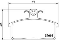 BREMBO P 79 007 - Juego de pastillas de freno