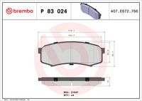 BREMBO P83024 - Juego de pastillas de freno - PRIME LINE