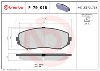 BREMBO P79018 - Juego de pastillas de freno - PRIME LINE