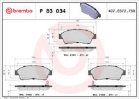 BREMBO P83034 - Juego de pastillas de freno - PRIME LINE