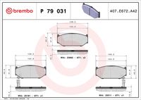 BREMBO P 79 031 - Juego de pastillas de freno