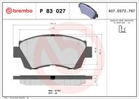 BREMBO P83027 - Juego de pastillas de freno - PRIME LINE