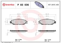 BREMBO P83036 - Juego de pastillas de freno - PRIME LINE