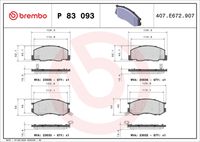 BREMBO P83093 - Juego de pastillas de freno - PRIME LINE