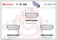 BREMBO P79006 - Juego de pastillas de freno - PRIME LINE