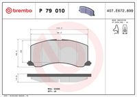 BREMBO P79010 - Juego de pastillas de freno - PRIME LINE