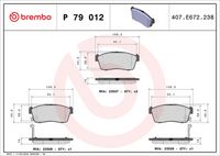 BREMBO P79012 - Juego de pastillas de freno - PRIME LINE