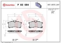 BREMBO P83084 - Juego de pastillas de freno - PRIME LINE