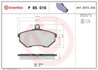 BREMBO P85015 - Lado de montaje: Eje delantero<br>para diámetro disco de freno [mm]: 256<br>para espesor de disco [mm]: 20<br>Artículo complementario / información complementaria 2: con instrucciones de montaje<br>Artículo complementario / información complementaria 2: Chapa antichirridos<br>Artículo complementario / información complementaria 2: con tornillos<br>Material: Low-Metallic<br>Homologación: ECE-R90<br>Número de WVA: 21945<br>cantidad de tornillos: 2<br>Espesor [mm]: 15<br>Ancho [mm]: 118,8<br>Altura [mm]: 69,5<br>Sistema de frenos: Lucas-Girling<br>