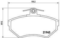 BREMBO P85032 - Lado de montaje: Eje trasero<br>año construcción desde: 08/1995<br>Frenos: para vehículos con freno de disco en eje trasero<br>Ancho [mm]: 87<br>Espesor [mm]: 17<br>Altura [mm]: 53<br>Contacto avisador de desgaste: excl. contacto de avisador de desgaste<br>Artículo complementario/Información complementaria: con accesorios<br>Sistema de frenos: Lucas<br>Artículo complementario / información complementaria 2: con tornillos pinza freno<br>Número de WVA: 23554<br>Número de WVA: 20961<br>