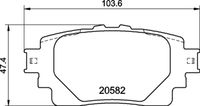 BREMBO P83174 - Lado de montaje: Eje delantero<br>Ancho 1 [mm]: 166,7<br>Altura 1 [mm]: 59,4<br>Espesor/grosor 1 [mm]: 17,6<br>Sistema de frenos: ADVICS<br>Contacto avisador de desgaste: sin sensor de desgaste<br>Peso [kg]: 1,94<br>