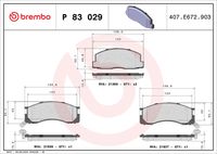 BREMBO P83029 - Juego de pastillas de freno - PRIME LINE