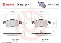 BREMBO P85047 - Juego de pastillas de freno - PRIME LINE