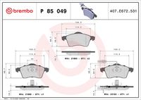 BREMBO P85049 - Juego de pastillas de freno - PRIME LINE