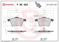 BREMBO P85052 - Juego de pastillas de freno - PRIME LINE