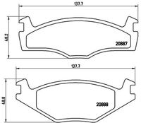 BREMBO P85005 - Juego de pastillas de freno - PRIME LINE