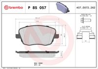 BREMBO P85057 - Juego de pastillas de freno - PRIME LINE