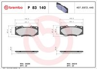 BREMBO P83140 - Juego de pastillas de freno - PRIME LINE