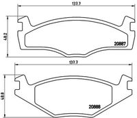 BREMBO P85012 - Juego de pastillas de freno - PRIME LINE