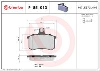 BREMBO P85013 - Lado de montaje: Eje trasero<br>Artículo complementario / información complementaria 2: Chapa antichirridos<br>Artículo complementario / información complementaria 2: con instrucciones de montaje<br>Material: Low-Metallic<br>Homologación: ECE-R90<br>Número de WVA: 21144<br>Espesor [mm]: 15,1<br>Ancho [mm]: 87<br>Altura [mm]: 66,8<br>