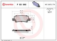 BREMBO P83065 - Juego de pastillas de freno - PRIME LINE