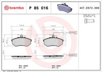 BREMBO P85016 - Juego de pastillas de freno - PRIME LINE