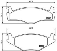 BREMBO P85024 - Juego de pastillas de freno - PRIME LINE