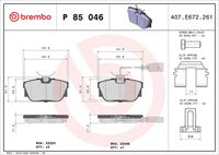 BREMBO P85046 - Juego de pastillas de freno - PRIME LINE