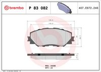 BREMBO P83082 - Juego de pastillas de freno - PRIME LINE