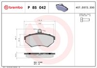 BREMBO P85042 - Juego de pastillas de freno - PRIME LINE