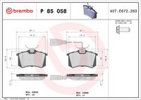 BREMBO P85058 - Juego de pastillas de freno - PRIME LINE