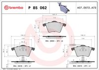 BREMBO P85062 - Juego de pastillas de freno - PRIME LINE