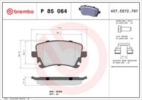 BREMBO P85064 - Juego de pastillas de freno - PRIME LINE