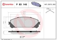 BREMBO P83145 - Juego de pastillas de freno - PRIME LINE